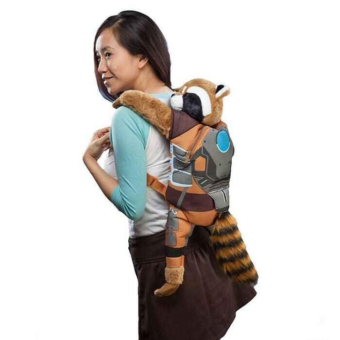 wtf and bizarre products - rocket raccoon backpack