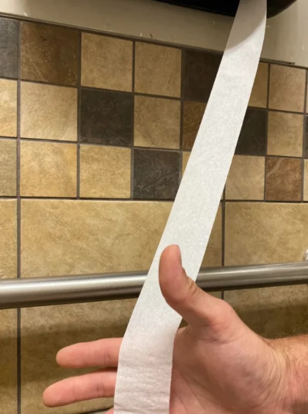 people having a bad day -gas station toilet paper