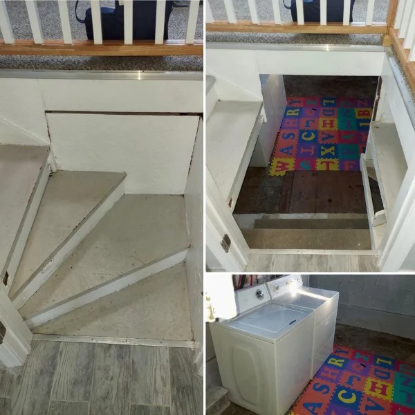 “My new house has a little moving staircase that leads to the washer/dryer.”