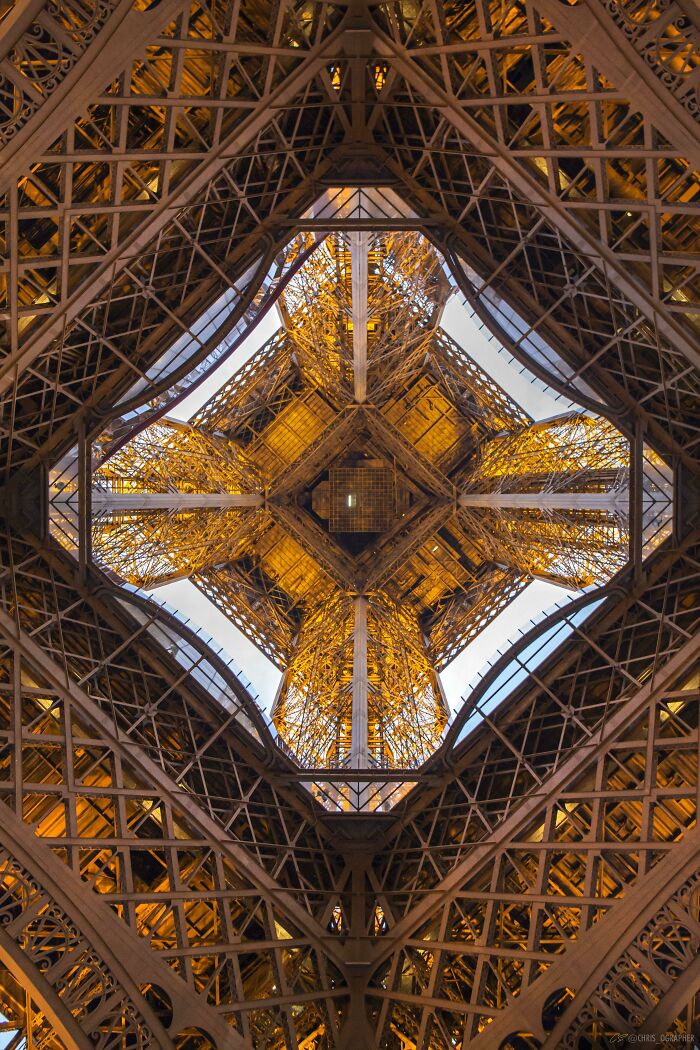 Looking Up - The Eiffel Tower.