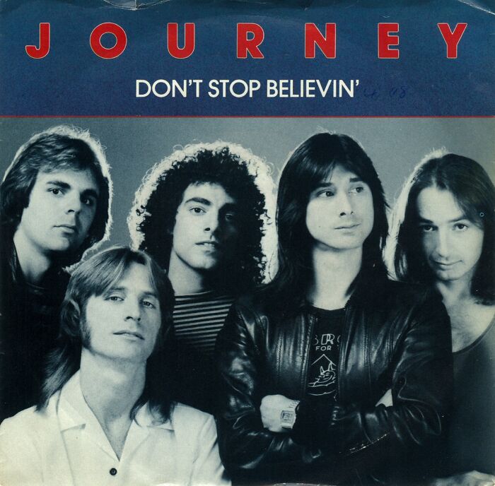 I've been hearing Don't Stop Believing by Journey every morning at least twice for about a month now
