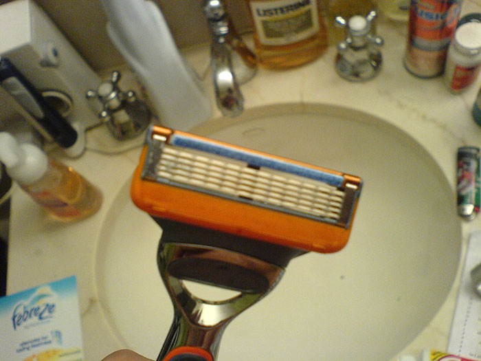Put toothpaste on my razor and almost went to town on my mouth.