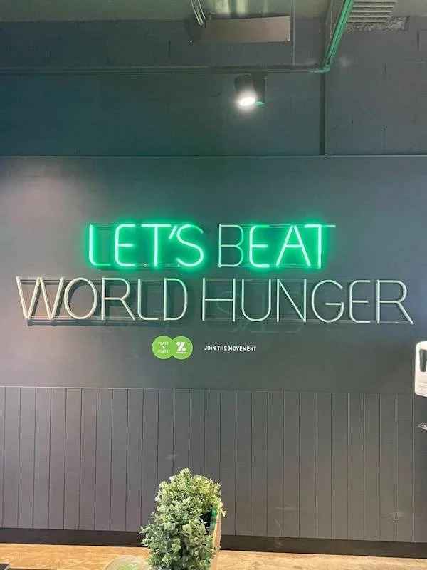 low brow humor and spicy memes - signage - Let'S Beat World Hunger Past Pure Ver Z Join The Movement