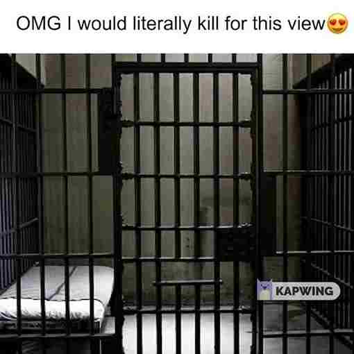 technically correct - prison cell in greece - Omg I would literally kill for this view Kapwing