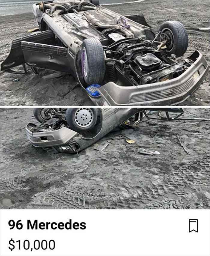 wtf Facebook marketplace sales - tire - 96 Mercedes $10,000