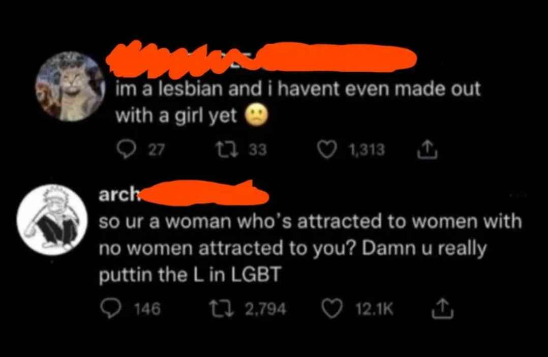 funny comments - im a lesbian and i havent even made out with a girl yet