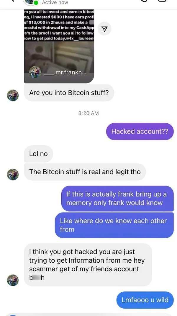 scam posts and texts - web page - Active now m you all to invest and earn in bitcoi ng, I invested $600 I have earn profi of $13,000 in 2hours and make a cessful withdrawal into my CashApp re's the proof I want you all to how to get paid today. _.mr.frank