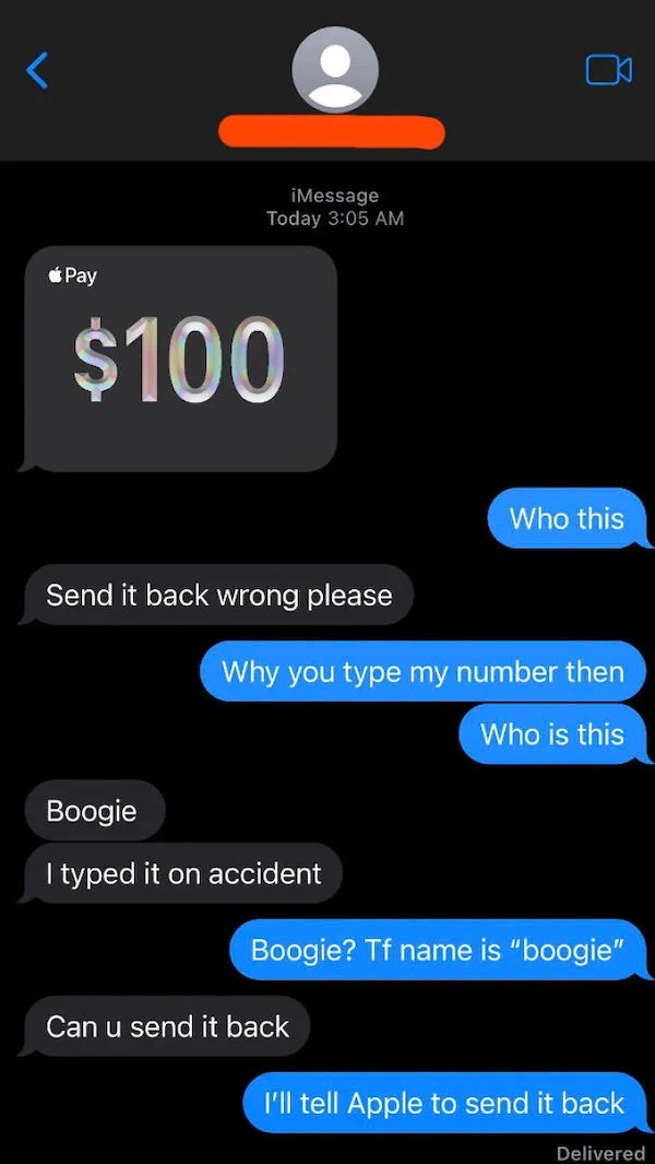 scam posts and texts - screenshot -