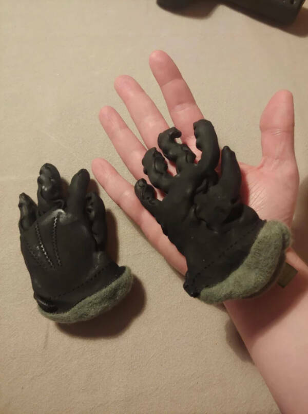 “What happens when you put leather gloves in a washing machine”