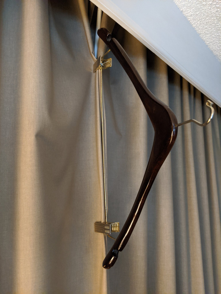 “If you’re ever tired of hotel curtains not closing all the way”