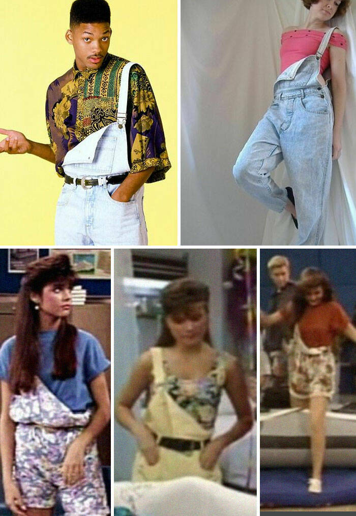 fascinating photos from history - 80s overalls fashion