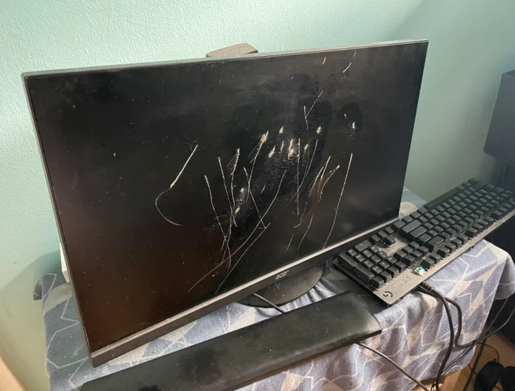 “Mom took my monitor.”