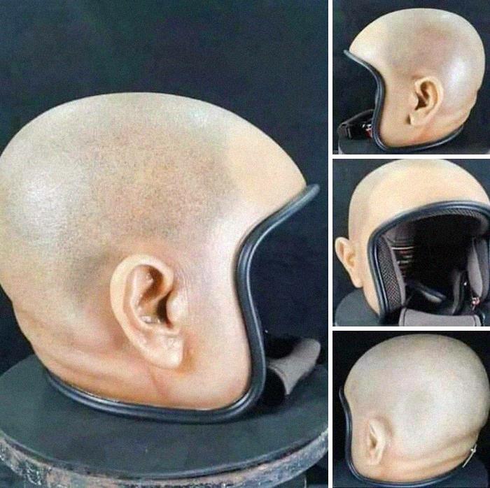 poorly designed - baldy helmet