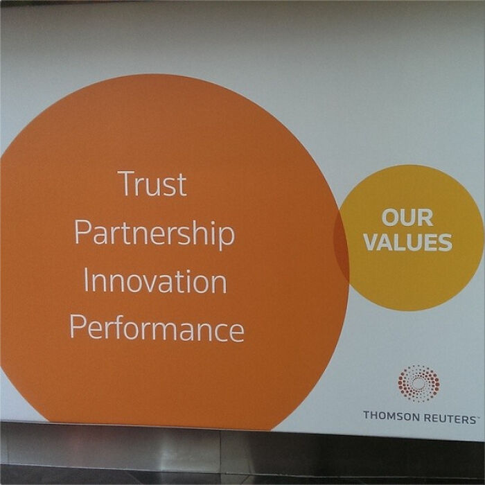 poorly designed - thomson reuters venn diagram - Trust Partnership Innovation Performance Our Values Thomson Reuters
