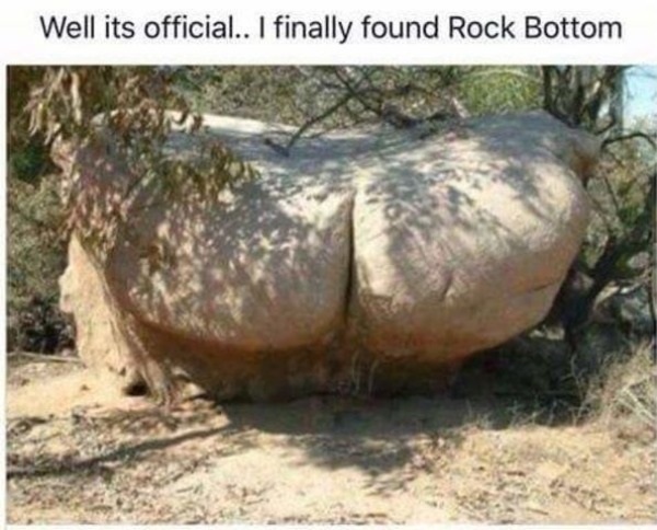 spicy memes - rock bottom meme - Well its official.. I finally found Rock Bottom