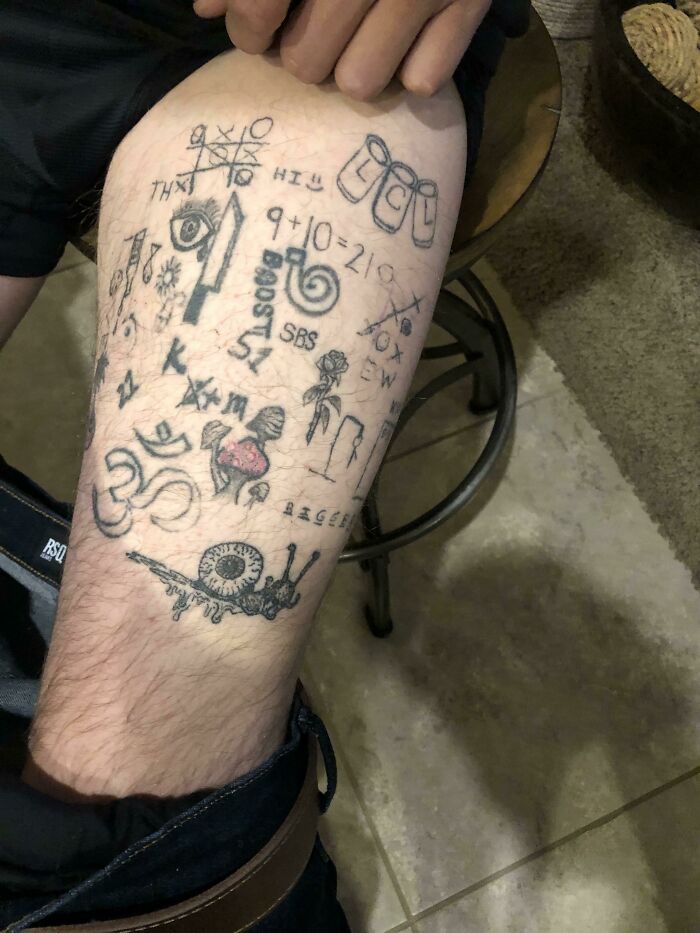 My Brother's Many Drunken Nights Tattoos