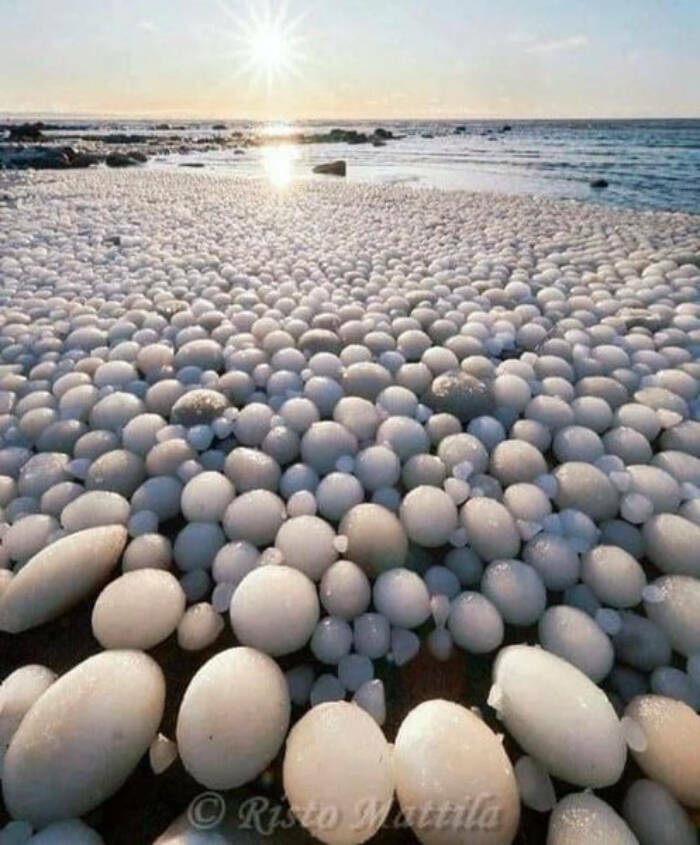 fascinating photos - ice eggs