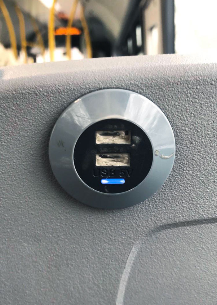 Putting Gum In The Charging Slots On Public Transport