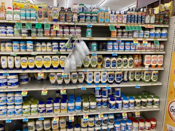 “This grocery store has about 50 different types of Mayo.”