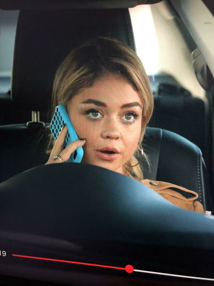 movie mistakes - modern family phone upside down - 19