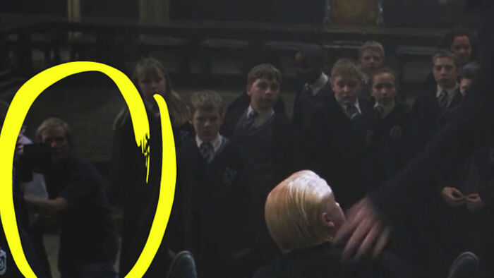 movie mistakes - harry potter cameraman in shot - O