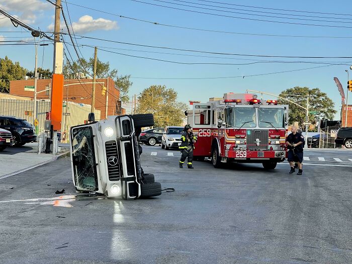 Flipped And Abandoned G Wagen