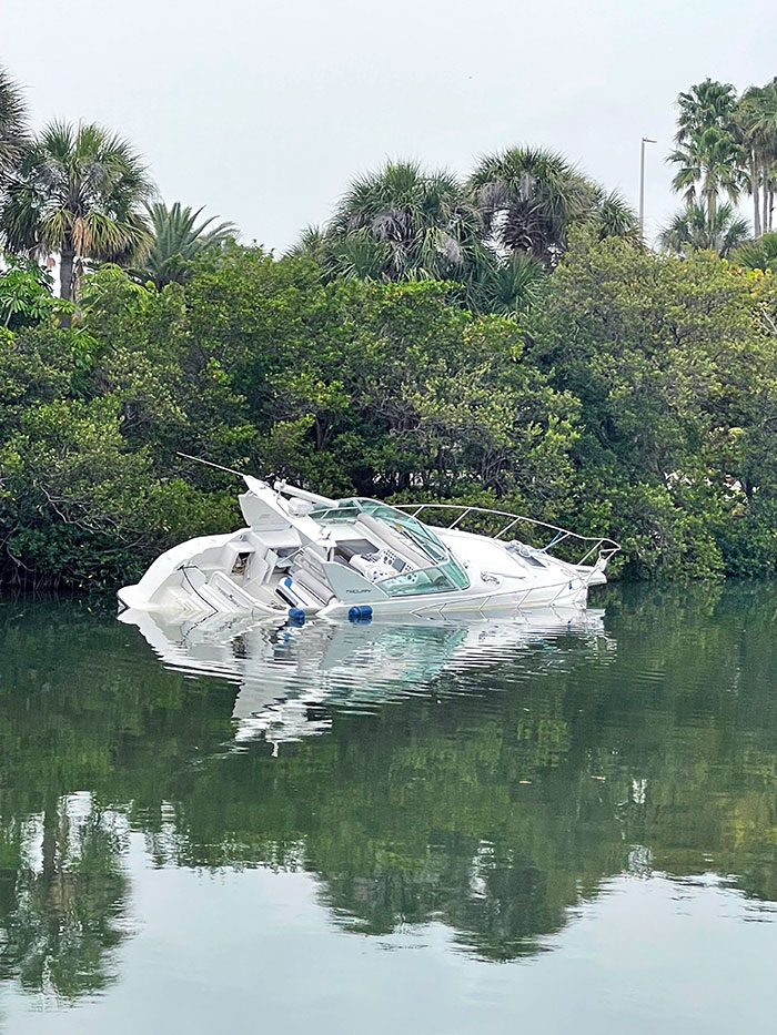 Somebody Sank Their Water Ferrari And Just Left It