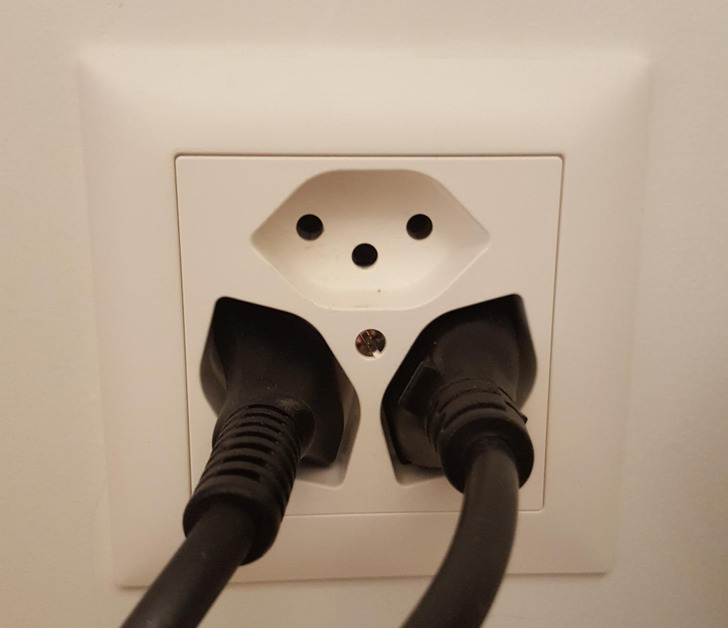 “In Switzerland, there are sockets that fit 3 plugs in at a time.”