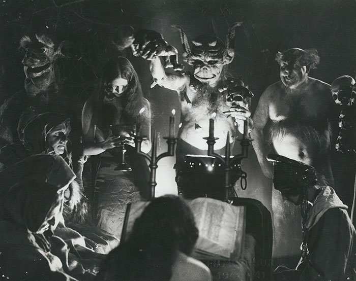A promotional picture for the film “Häxan: Witchcraft Through the Ages”, which was a 1922 Swedish-Danish silent film.