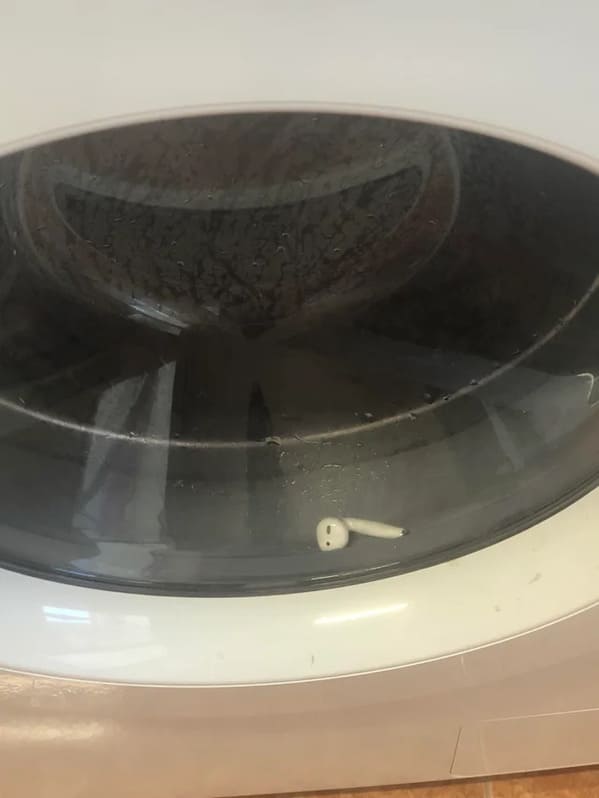 “There were 12 minutes left in the washing cycle when I saw this.”