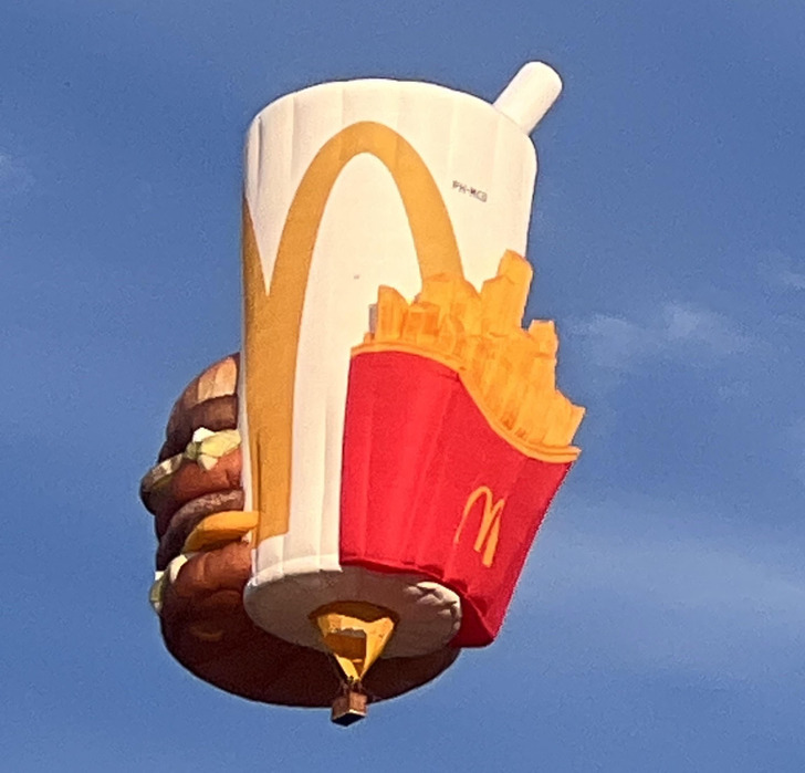 “A hot air balloon of a Big Mac meal”