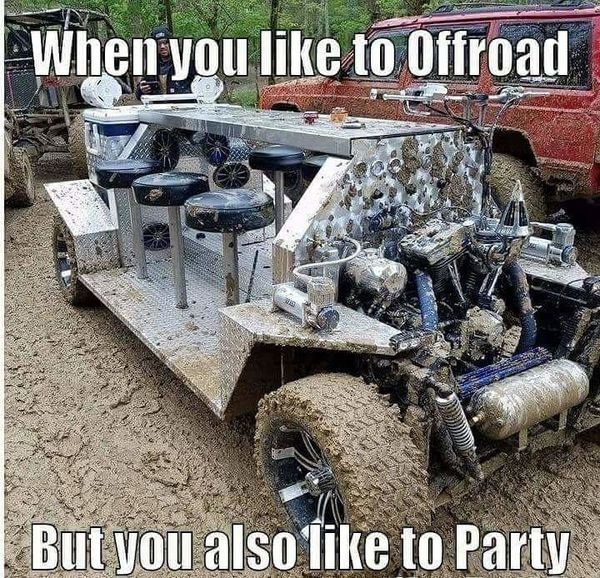 funny memes - car - When you to Offroad But you also to Party