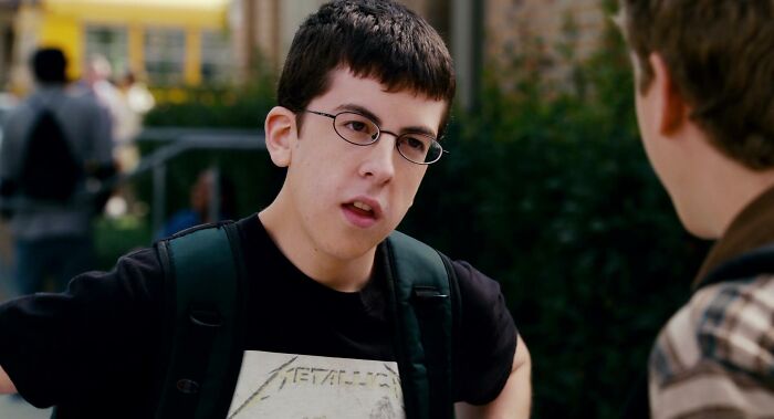 Christopher Mintz-Plasse's mom had to be on set during the filming of his (attempted) sex scene in *Superbad* because he was only 17 at the time it was being filmed.