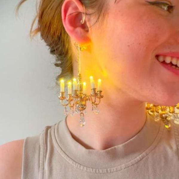 “Why Not A Pair of Illuminated Chandelier Earrings…”