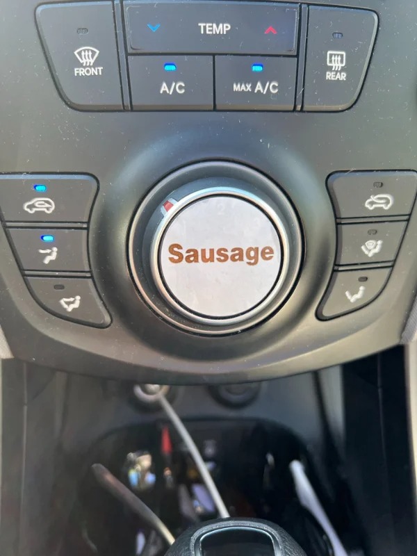 awesome finds - cool things people found - family car - Gitted Front AC Temp Max AC Sausage Rear