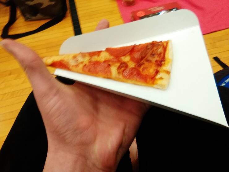 "I paid a lot for a slice of pizza, and this is what I got."