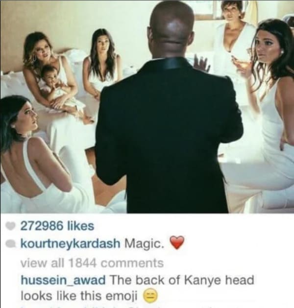 Comments that roast - kim and kanye wedding party -