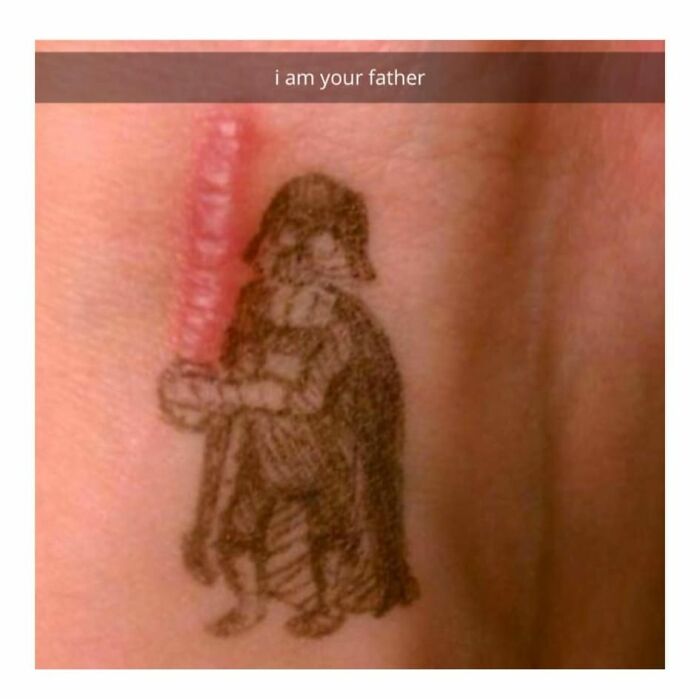 Bad Tattoos - scar tattoo ideas fish - i am your father