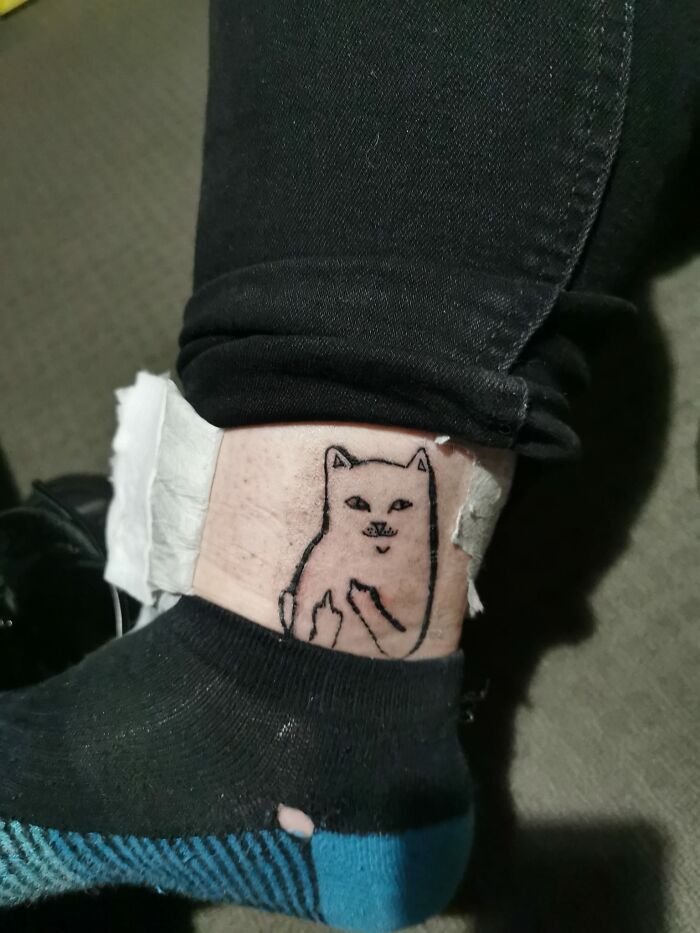 Bad Tattoos - cat tattoo