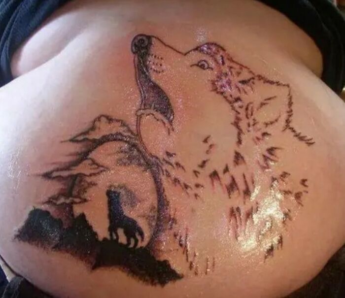 Bad Tattoos - wolf tattoo bad