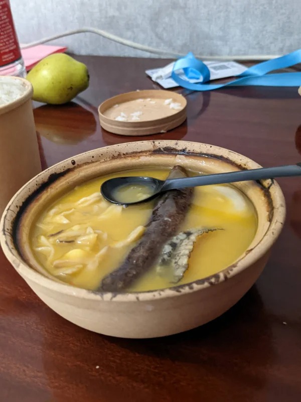 “Some food takeout place in china delivers food in clay pots.”