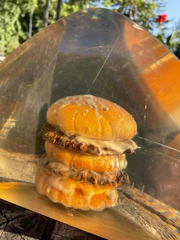 “McDonald’s burger preserved in resin since the late 70s”