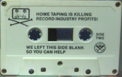 B-side of punk band Dead Kennedys tape.