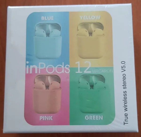 outrages amazon products - plastic - Blue Yellow inPods 12 Pink Macaron Green True wireless stereo V5.0