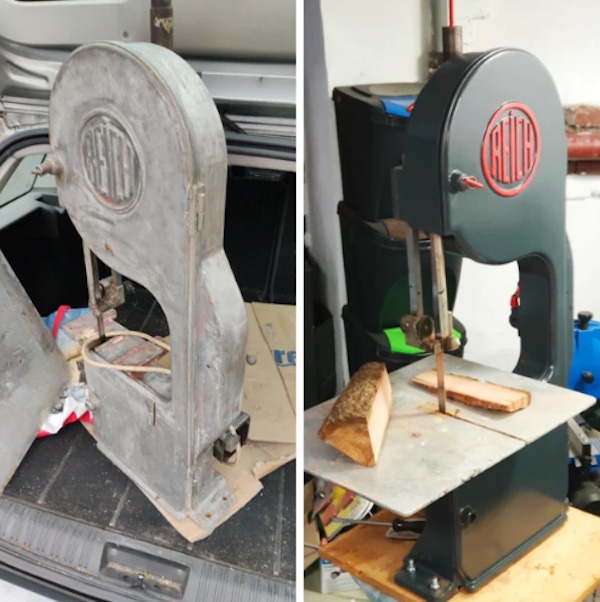 “40 hours on this 1960s bandsaw and if looks like new.”