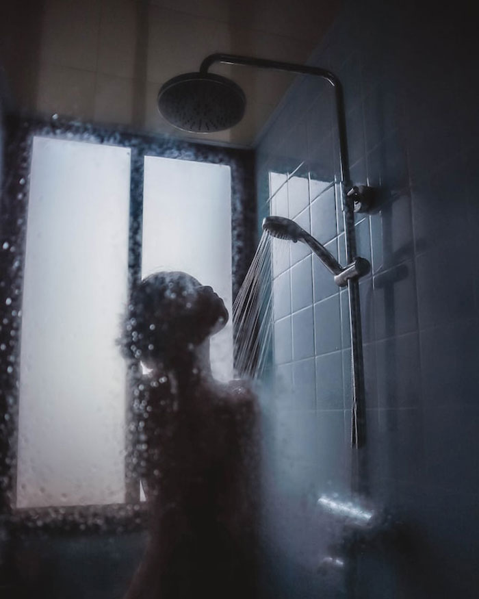 After taking a shower, you can dry yourself off (after turning the water off, of course) while still in the shower stall to prevent the bathroom floor from being wet