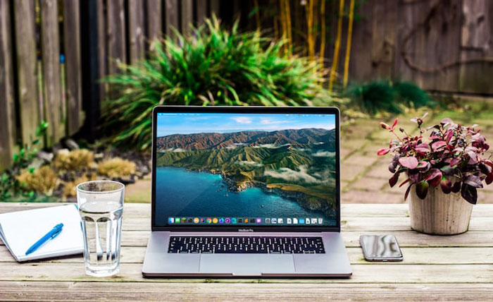 Most modern laptop touchpads allow you to scroll if you move 2 fingers up and down the touch pad