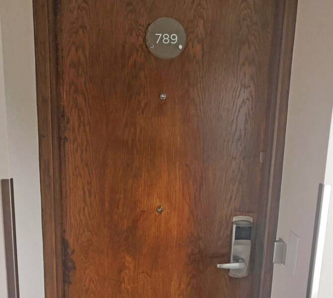 “The room we are staying in has a second door spy for wheelchair users.”