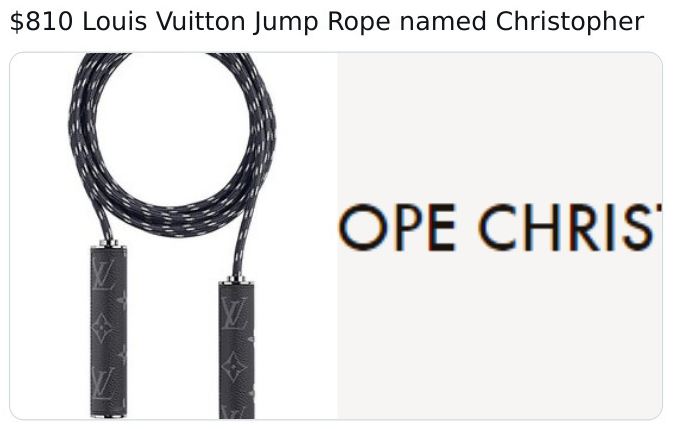 louis vuitton jump rope - $810 Louis Vuitton Jump Rope named Christopher Ope Chris