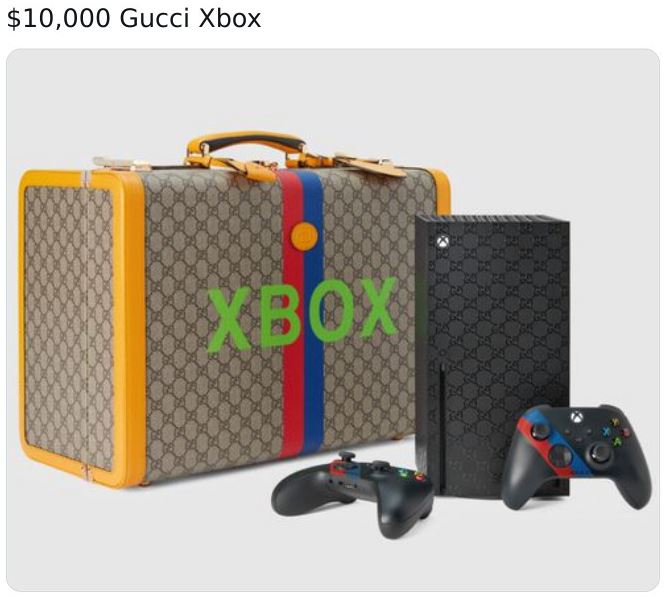 gucci xbox - $10,000 Gucci Xbox Xbox 40 A W